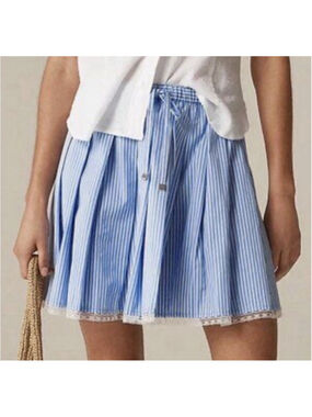 New J. Crew Pleated Tie-Waist Mini Skirt XXL Plus